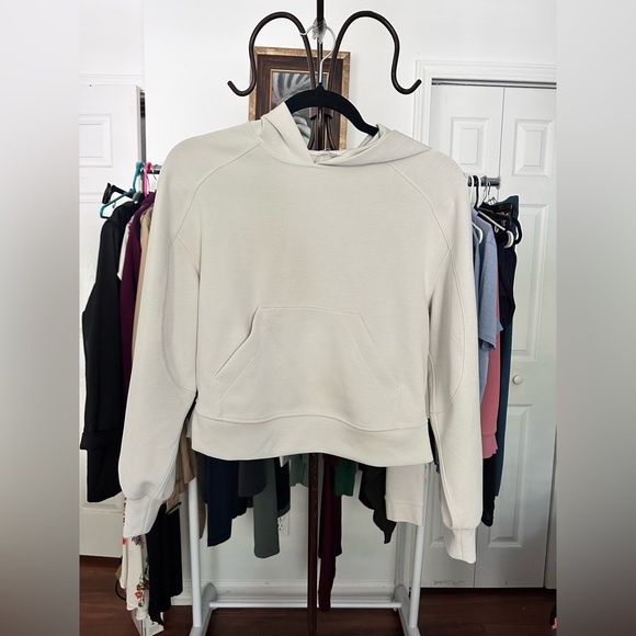 LULULEMON Softstreme Hoodie SQUARE DOT SIZE 2 women’s bone white - Picture 4 of 8